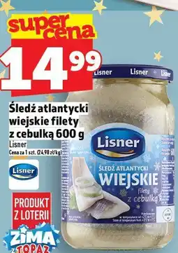 Topaz Śledź atlantycki wiejskie filety z cebulką Lisner oferta