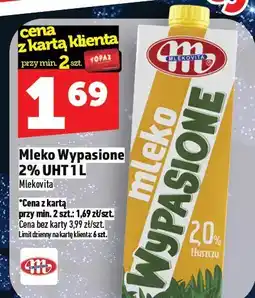 Topaz Mleko Wypasione 2% UHT 1L Mlekovita oferta