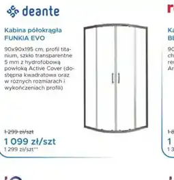 Blu Deante Kabina półokrągła Funkia 90D oferta