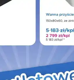 Blu Wanna przyścienna IO Slim Plus oferta