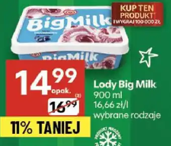 Delikatesy Centrum Lody Big Milk oferta