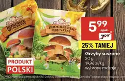 Delikatesy Centrum Grzyby suszone 20g 19.96 zł/kg wybrane rodzaje Delikatesy Centrum oferta