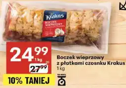 Delikatesy Centrum Boczek wieprzowy z płatkami czosnku Krakus oferta