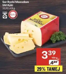 Delikatesy Centrum Ser Rycki Maasdam SM Ryki 33,90 zł/kg oferta