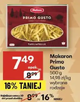 Delikatesy Centrum Makaron Primo Gusto wybrane rodzaje oferta