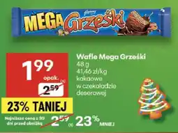Delikatesy Centrum Wafle Mega Grzeski kakaowe w czekoladzie deserowej oferta