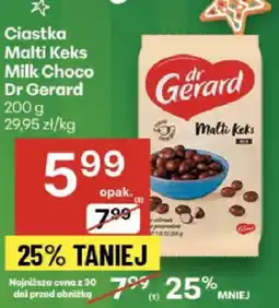 Delikatesy Centrum Ciastka Malti Keks Milk Choco Dr Gerard 200g oferta