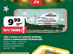 Netto Jaja z chowu na wolnym wybiegu od kury zielononóżki Od Kokoszki oferta