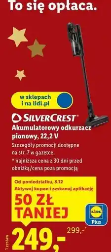Lidl Akumulatorowy odkurzacz pionowy, 22,2V oferta