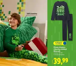 Lidl Piżama chłopięca z bawełny z kolekcji Minecraft oferta