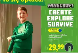 Lidl Spodnie dresowe dziecięce z kolekcji Minecraft oferta
