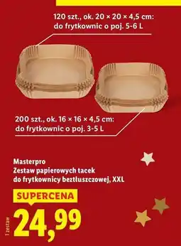 Lidl Zestaw papierowych tacek do frytkownicy beztłuszczowej XXL oferta