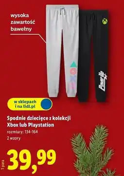 Lidl Spodnie dziecięce z kolekcji Xbox lub Playstation oferta