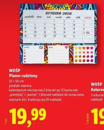 Lidl WOŚP Planet rodzinny oferta