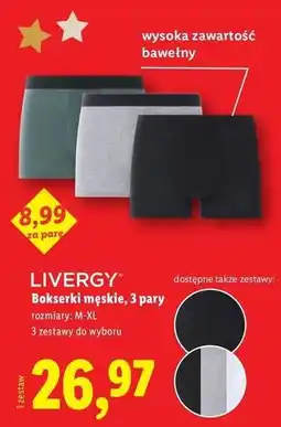 Lidl Bokserki męskie, 3 pary oferta