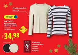 Lidl Koszulki damskie z bawełną, 2 sztuki oferta