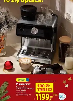 Lidl Ekspres kolbowy z wbudowanym młynkiem smart, 1500 W oferta