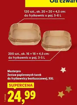 Lidl Tacki papierowe do frytkownicy 16 x cm Masterpro oferta
