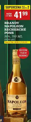 Biedronka Brandy Napoleon Recherche Pons oferta