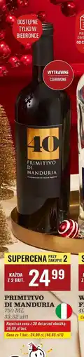 Biedronka Wino Primitivo Di Manduria 40 oferta