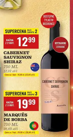 Biedronka Wino Cabernet Sauvignon Shiraz oferta