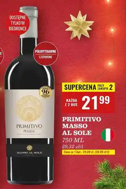 Biedronka Wino Masso Al Sole Primitivo oferta