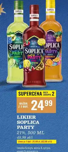 Biedronka Likier 21 % Soplica Let's Party Wiśnia Cytryna oferta