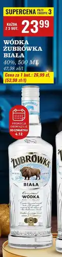 Biedronka Wódka Żubrówka Biała oferta