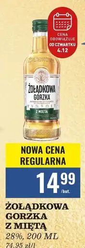 Biedronka Wódka Żołądkowa Gorzka Z Miętą oferta