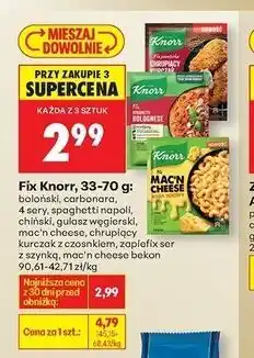 Biedronka Mac'n cheese bacon Knorr Fix oferta