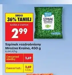 Biedronka Szpinak rozdrobniony Mroźna Kraina oferta