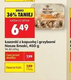 Biedronka Łazanki z kapustą i grzybami Nasze Smaki oferta