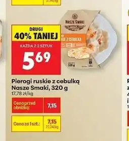 Biedronka Pierogi ruskie z okrasą Nasze Smaki oferta