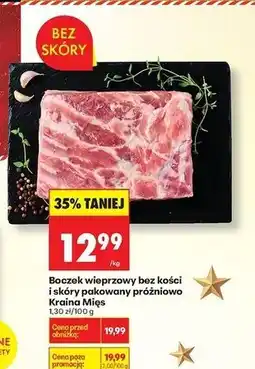 Biedronka Boczek wieprzowy bez żeber i skóry Kraina Mięs oferta