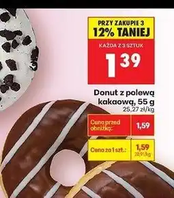 Biedronka Donut z polewą kakaową oferta