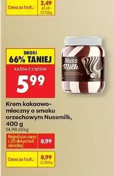 Biedronka Krem kakaowo-mleczno-orzechowy Nussmilk oferta