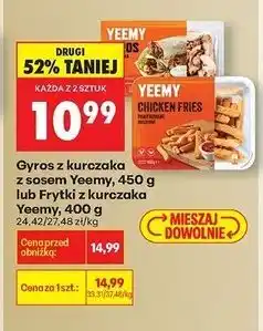Biedronka Frytki z fileta kurczaka Yeemy oferta