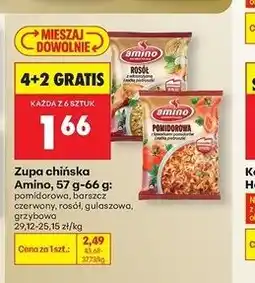 Biedronka Zupa grzybowa z borowikami i maślakami Amino oferta