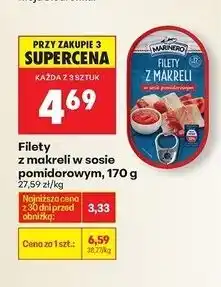 Biedronka Filety z makreli w sosie pomidorowym Marinero oferta