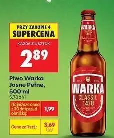 Biedronka Piwo Warka oferta
