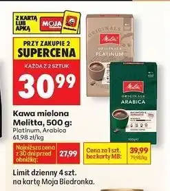 Biedronka Kawa platinum Melitta oferta