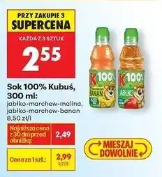Biedronka Sok banan-marchew-jabłko Kubuś 100% oferta