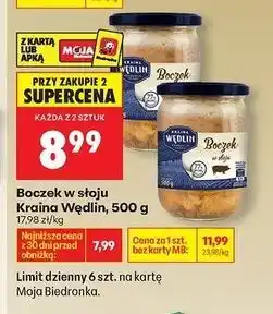 Biedronka Boczek w słoju Kraina Wędlin oferta
