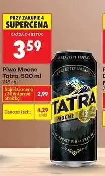 Biedronka Piwo Tatra Mocne oferta