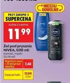 Biedronka Żel pod prysznic Nivea Men Active Clean oferta