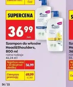 Biedronka Szampo do włosów citrus fresh Head&Shoulders oferta