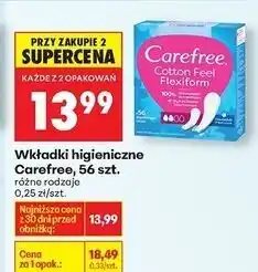 Biedronka Wkładki cotton flexiform Carefree oferta