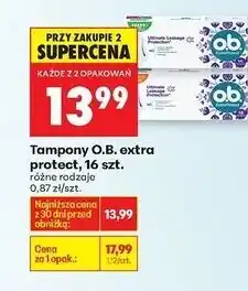 Biedronka Tampony super O.b. Extra Protect oferta