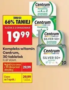 Biedronka Tabletki z zestawem witamin Centrum Silver 50+ oferta