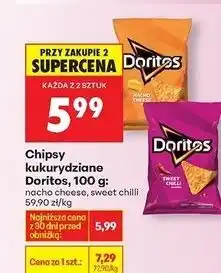 Biedronka Chipsy kukurydziane o smaku słodkiego chilli Doritos oferta